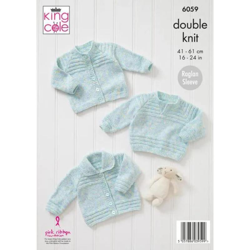 King Cole Cardigans & Sweater Knitted in Cloud Nine DK 6059